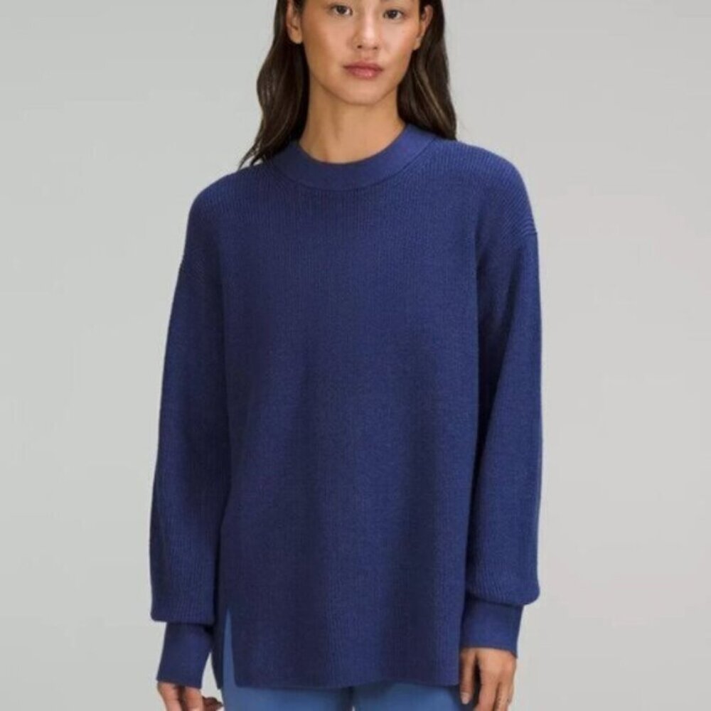 Lululemon Merino Wool-Blend Ribbed Crewneck Sweater - NEW - Picture 1 of 5